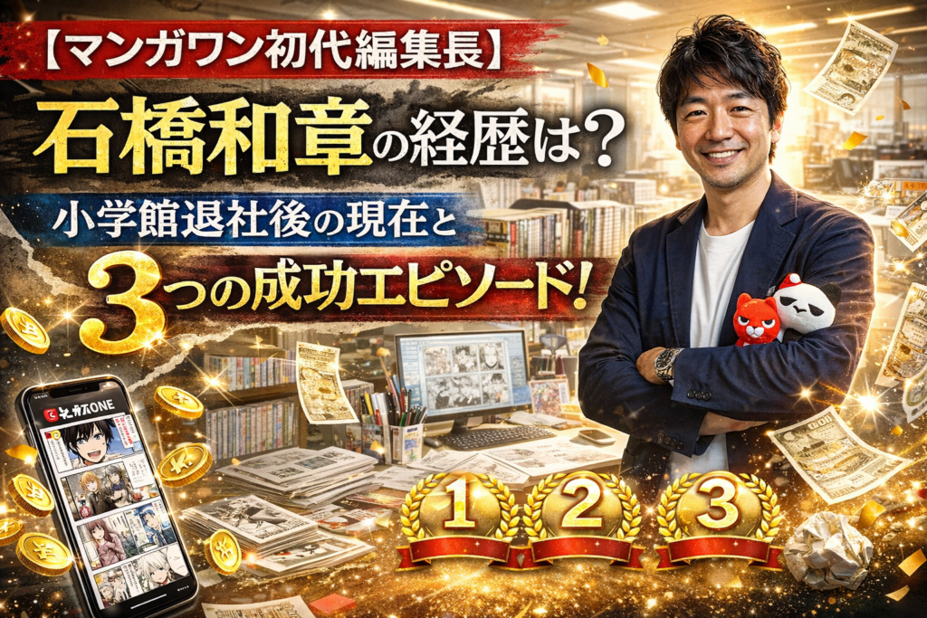 【マンガワン初代編集長】石橋和章の経歴は？小学館退社後の現在と3つの成功エピソード！