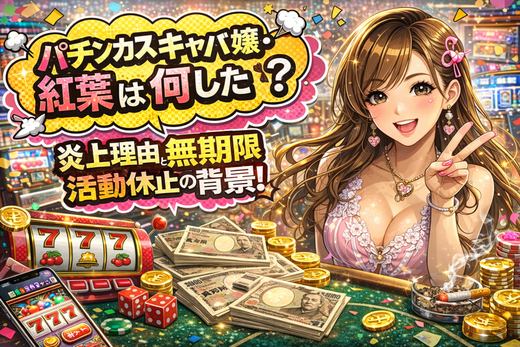 パチンカスキャバ嬢・紅葉は何した？炎上理由と無期限活動休止の背景を整理！