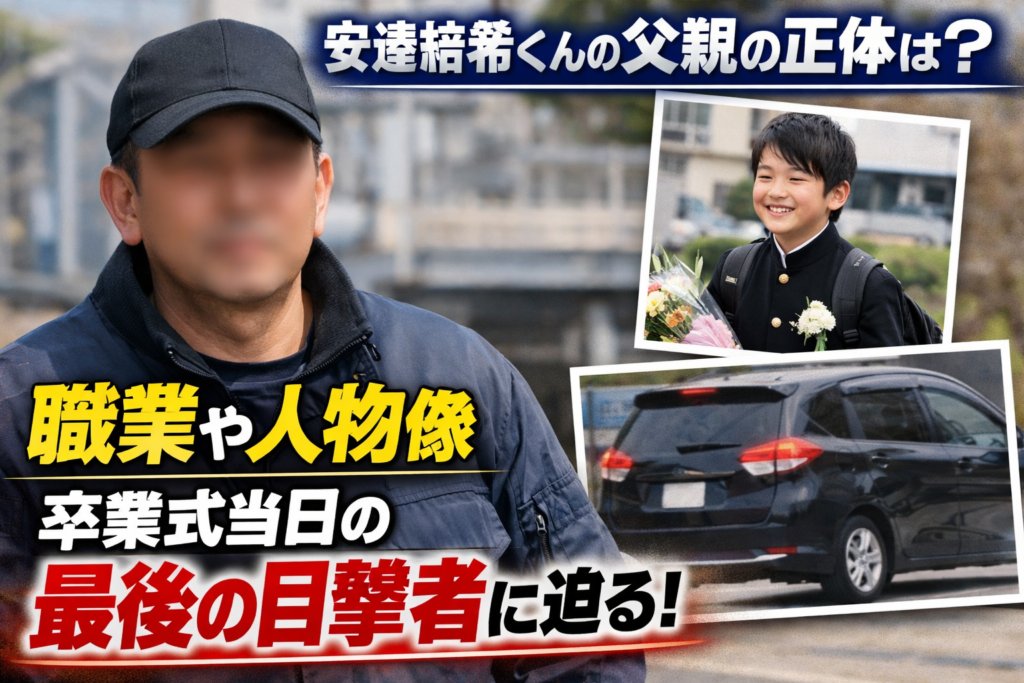 【安達結希くん父親】職業や人物像は?卒業式当日に車で送り届けた"最後の目撃者"に迫る